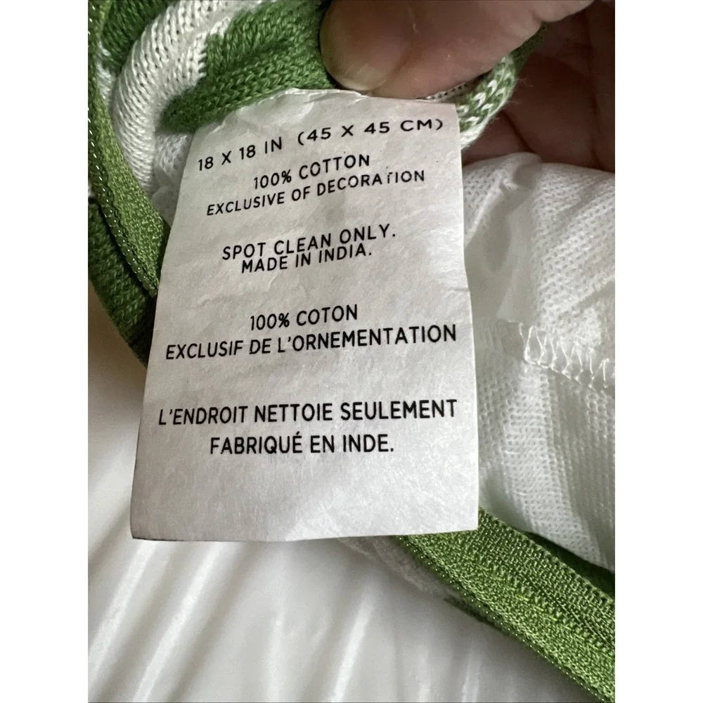 Kate Spade Of New York Green Polka Dot Throw Pillow 18 X 18